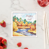 Unterwasserfarbenlandschaft mit anpassbarem Text Serviette (Beispiel)