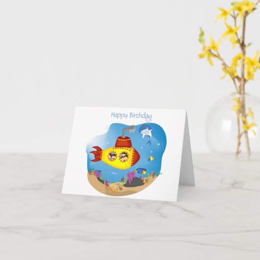 Unterwasserfeier Karte (Gelbe Blume)