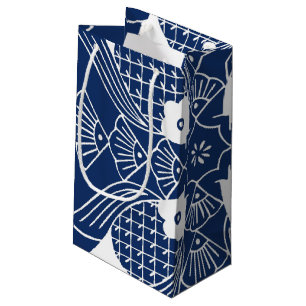 Unterwasserfisch-Entwurf mit blauem Hintergrund Kleine Geschenktüte