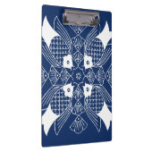 Unterwasserfisch-Entwurf mit blauem Hintergrund Klemmbrett (Rechts)