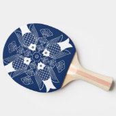 Unterwasserfisch-Entwurf mit blauem Hintergrund Tischtennis Schläger (Seitenansicht)
