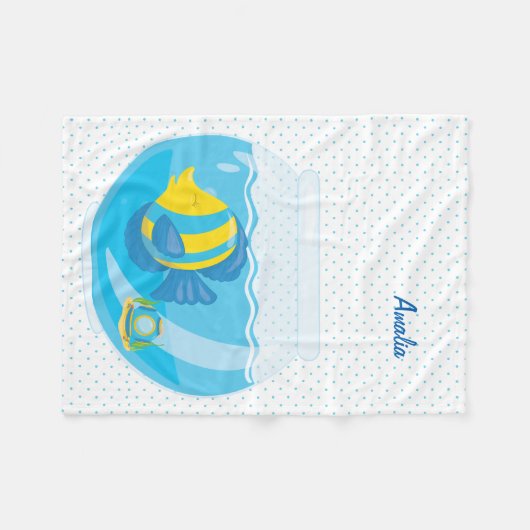 Unterwasserfisch Fleecedecke (Vorderseite (Horizontal))