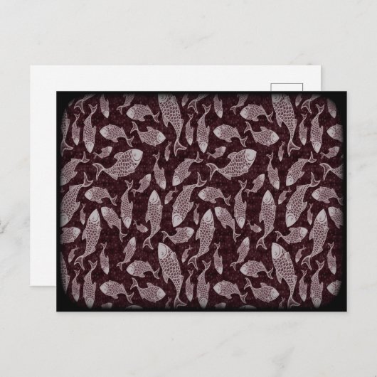 Unterwasserfisch-Muster Postkarte (Vorne/Hinten)