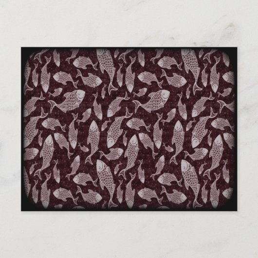 Unterwasserfisch-Muster Postkarte (Vorderseite)