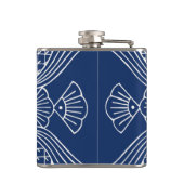 Unterwasserfischdesign mit blauem Hintergrund Flachmann (Rückseite)