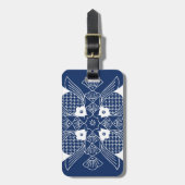 Unterwasserfischdesign mit blauem Hintergrund Gepäckanhänger (Vorderseite vertikal)