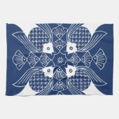 Unterwasserfischdesign mit blauem Hintergrund Handtuch (Horizontal)