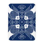 Unterwasserfischdesign mit blauem Hintergrund Magnet (Vertikal)