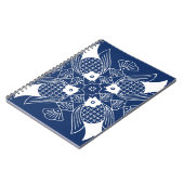 Unterwasserfischdesign mit blauem Hintergrund Notizblock (Linke Seite)