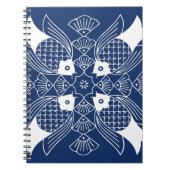 Unterwasserfischdesign mit blauem Hintergrund Notizblock (Vorderseite)