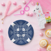 Unterwasserfischdesign mit blauem Hintergrund Pappteller (Party)