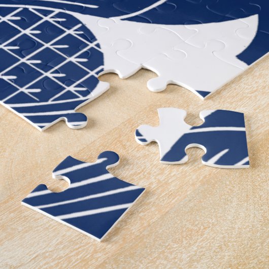 Unterwasserfischdesign mit blauem Hintergrund Puzzle (Seite)