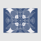 Unterwasserfischdesign mit blauem Hintergrund Seidenpapier (Vorderseite)