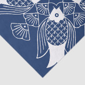 Unterwasserfischdesign mit blauem Hintergrund Seidenpapier (Ausschnitt)