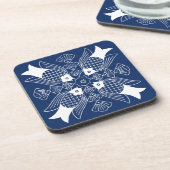 Unterwasserfischdesign mit blauem Hintergrund Untersetzer (Linke Seite)