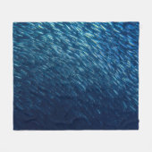 Unterwasserfischschule Abstrakt Fleecedecke (Vorderseite (Horizontal))