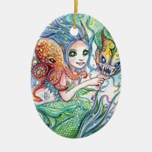Unterwasserfreunde - Meerjungfrau-Kunst Keramik Ornament