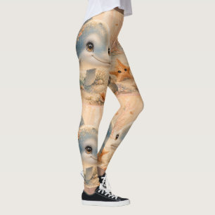 Unterwasserfreundschaft – Delfin und Seestern (2) Leggings