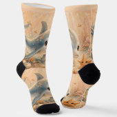 Unterwasserfreundschaft – Delfin und Seestern Socken (Gewinkelt)