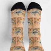 Unterwasserfreundschaft – Delfin und Seestern Socken (Oben)
