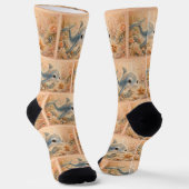 Unterwasserfreundschaft – Delfin und Seestern Socken (Gewinkelt)