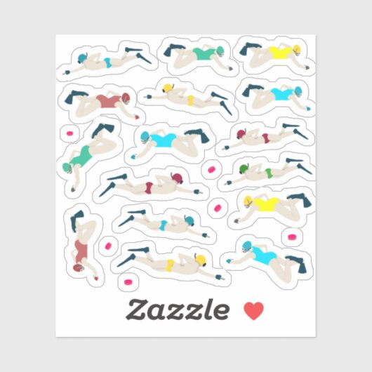 Unterwasserhockey Aufkleber (Blatt)