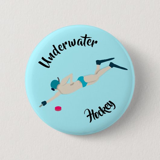 Unterwasserhockey Button (Vorderseite)