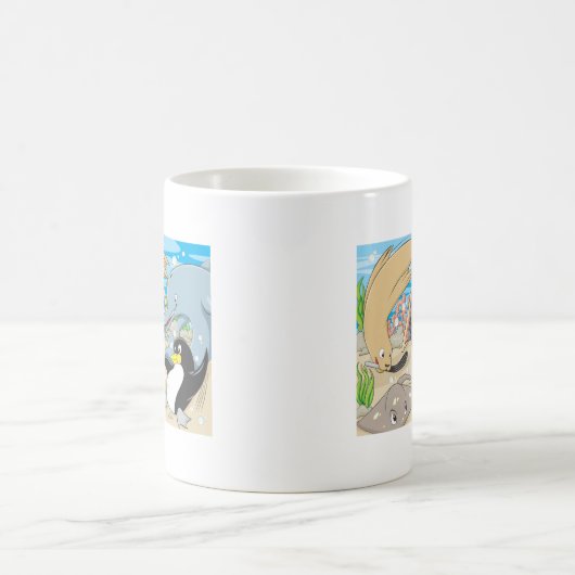 UnterwasserHockey durch Tiere Kaffeetasse (Mittel)