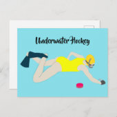 Unterwasserhockey Postkarte (Vorne/Hinten)