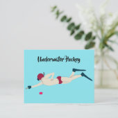 Unterwasserhockey Postkarte (Stehend Vorderseite)