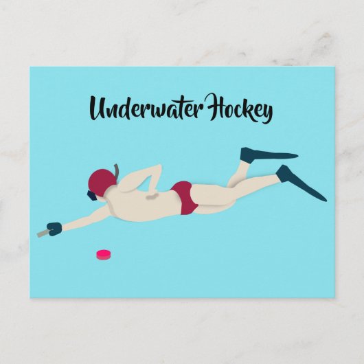 Unterwasserhockey Postkarte (Vorderseite)