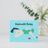 Unterwasserhockey Postkarte (Stehend Vorderseite)