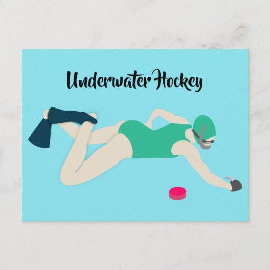 Unterwasserhockey Postkarte (Vorderseite)