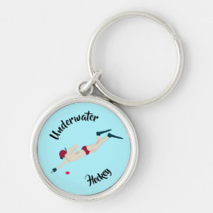 Unterwasserhockey Schlüsselanhänger