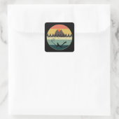 Unterwasserjagd Quadratischer Aufkleber (Tasche)