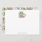 Unterwasserkorallen Muscheln Paare Dusche Dankeskarte (Vorne/Hinten)