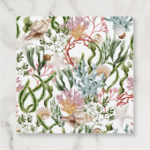 Unterwasserkorallen Muscheln Paare Dusche Geschenkanhänger (Rückseite)