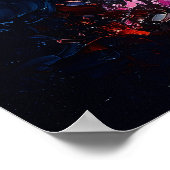 Unterwasserkorallenriff im Stil eines Impressionis Poster (Ecke)