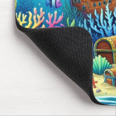 Unterwasserkorallenriff, Meereswelt und Schatztruh Mousepad (Ecke)