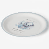 Unterwasserkrebskoralle, jedes Alter Geburtstag Pappteller (Schrägansicht)