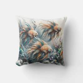 Unterwasserkunst von Fischen & Korallen in Acrylfa Kissen