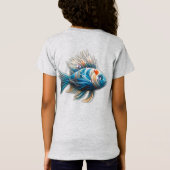 Unterwasserkunst von Fischen & Korallen in Acrylfa T-Shirt (Rückseite)