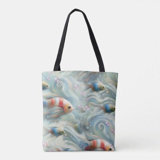 Unterwasserkunst von Fischen & Korallen in Acrylfa Tasche (Rückseite)
