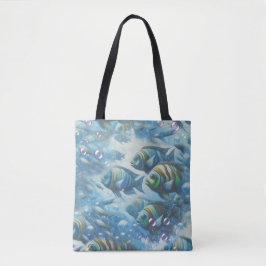 Unterwasserkunst von Fischen & Korallen in Acrylfa Tasche