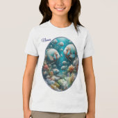 Unterwasserkunst von Fischen & Korallen in Acrylfa Tri-Blend Shirt (Vorderseite)