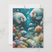 Unterwasserkunst von Fischen & Korallen in Acrylic Ankündigung (Rückseite)