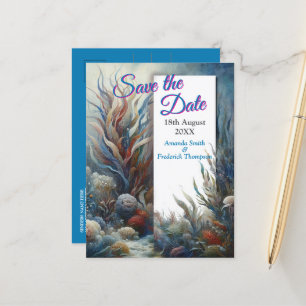 Unterwasserkunst von Fischen & Korallen in Acrylic Ankündigungspostkarte