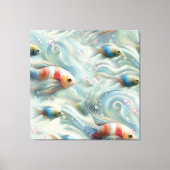 Unterwasserkunst von Fischen & Korallen in Acrylic Leinwanddruck (Vorderseite)
