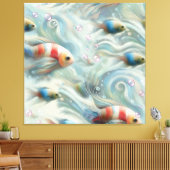 Unterwasserkunst von Fischen & Korallen in Acrylic Leinwanddruck (Insitu (Wohnzimmer))