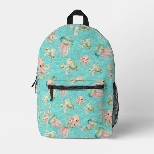 Unterwasserleben Bedruckter Rucksack (Vorderseite)